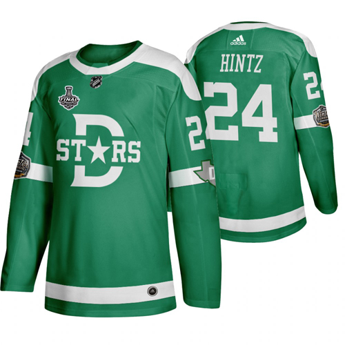 Adidas Dallas Stars #24 Roope Hintz Men Green 2020 Stanley Cup Final Stitched Classic Retro NHL Jersey